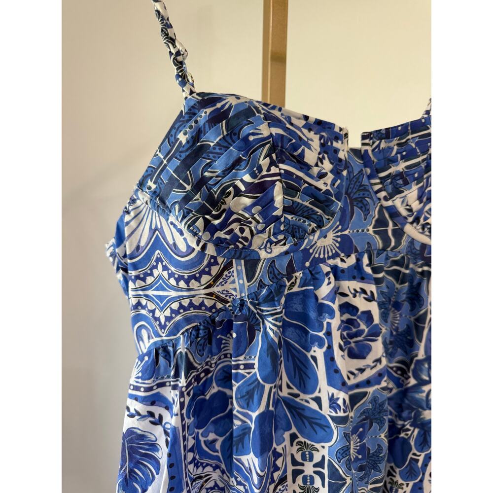 FARM Rio Blue Tile Dream XL Sleeveless Maxi Dress - Picture 4 of 16